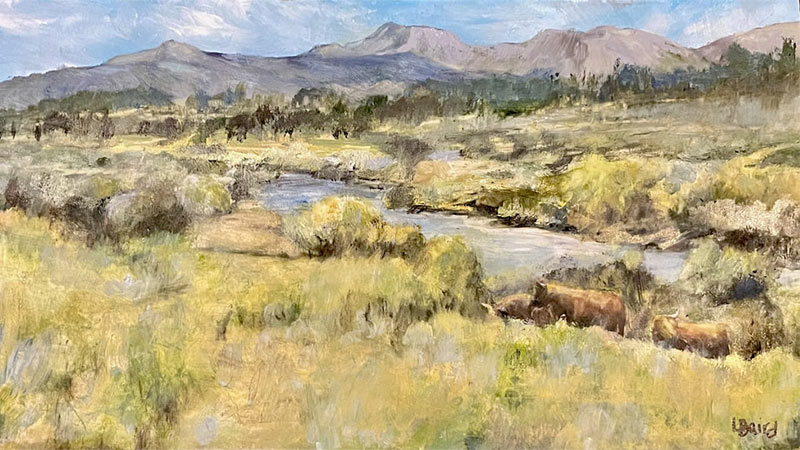 an original painting by Lisa Baird